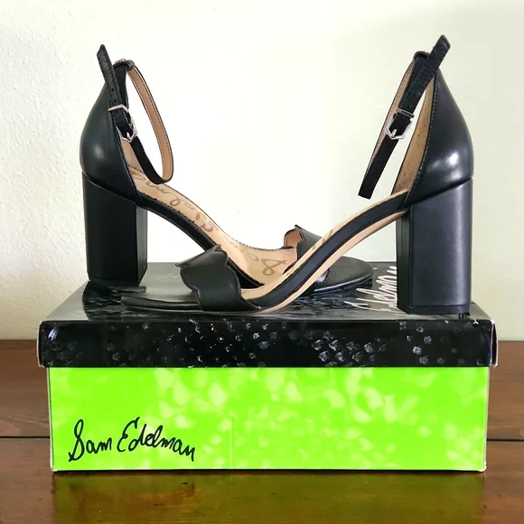 Sam Edelman Ankle Strap Block Heel Sandal - Picture 1 of 7